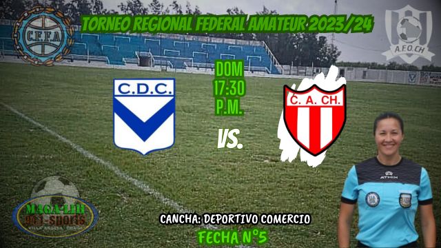 Regional Amateur 2023/24: Comercio defiende la punta de la zona 15 frente a Atlético Charata