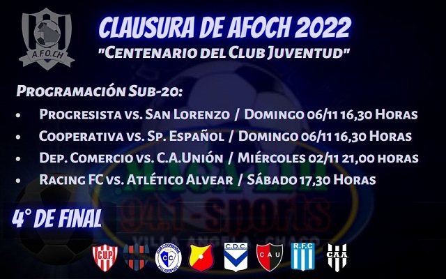 Afoch: Este sábado continúan los 4° de final en Sub20