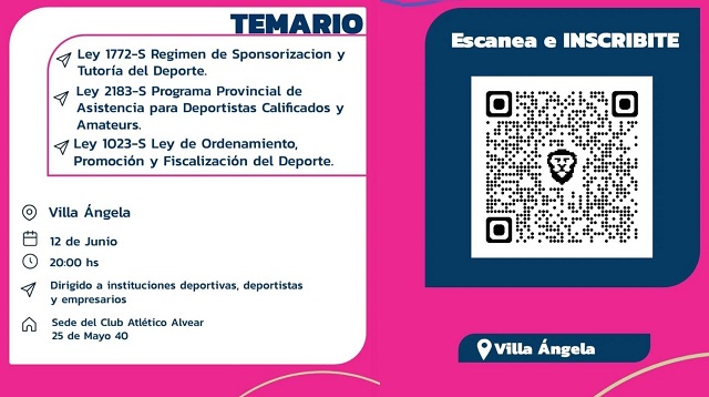 Capacitación sobre asistencia a Deportistas en Villa Ángela 