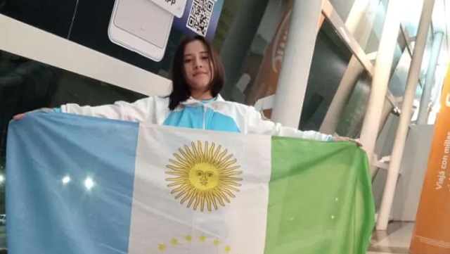 Melani Alegre, chaqueña y campeona mundial de Kárate