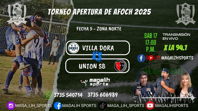 Apertura 2025: Villa Dora-Unión el destacado de los reprogramados