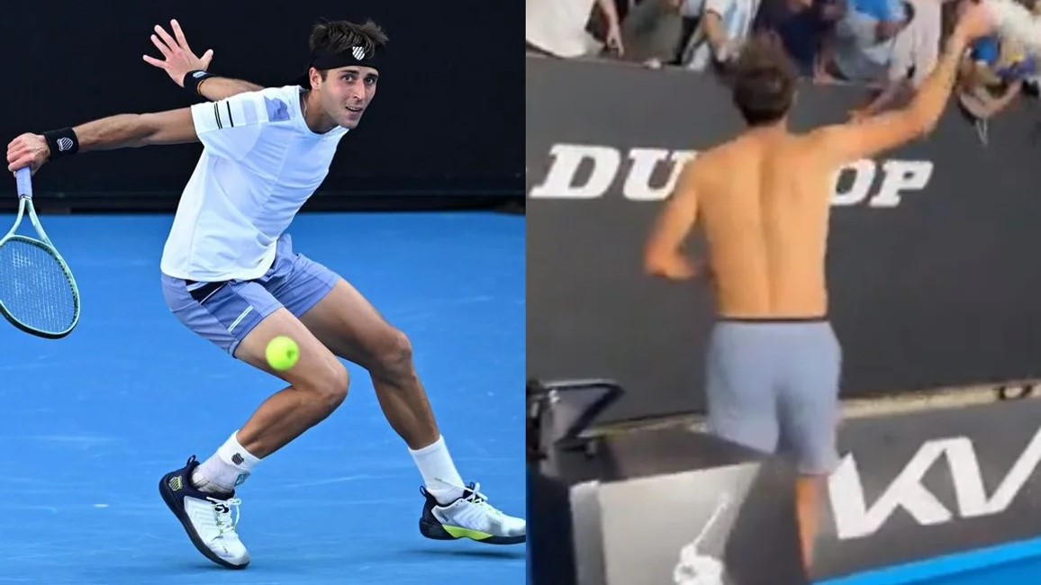 Etcheverry ganó otro partidazo y avanza firme en Australia: el alocado festejo con la hinchada