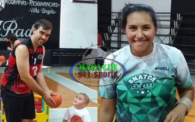 Nohely y Alejandro los profes de los mas chiquitos de Atlético Alvear