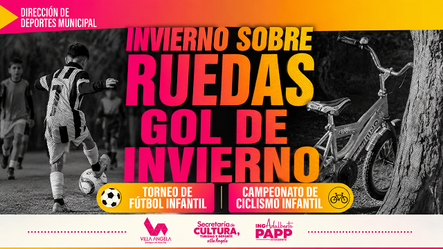 Villa &Aacute;ngela: Ciclismo y f&uacute;tbol infantil en el Camping Municipal por el receso de invierno