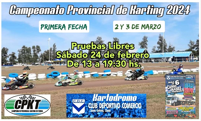 El Karting pone primera en Santa Sylvina, este sábado pruebas libres