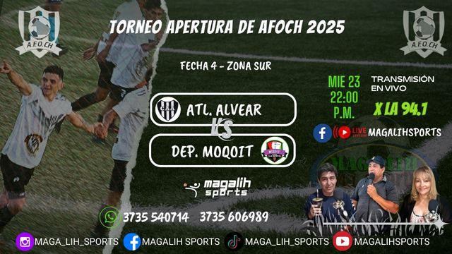 Afoch 2025: Alvear y Moqoit se ponen al día con el reprogramado de la fecha 4