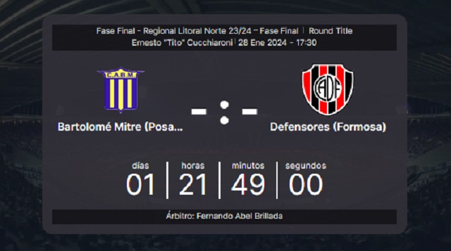 Regional Amateur 2023/24: La final de ida de la región litoral norte tendrá arbitraje Chaqueño